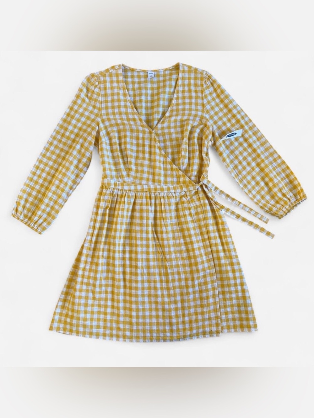 Old Navy Yellow and White Gingham Dress